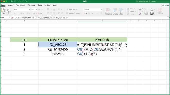 Cách sử dụng các hàm để trích xuất ký tự có điều kiện cùng ví dụ 5