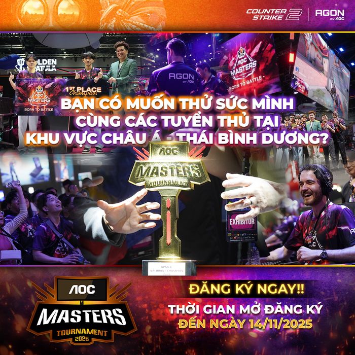 AOC Master 2025 đã chính thức trở lại với Counter-Strike 2, giải thưởng lên đến nửa tỷ đồng.