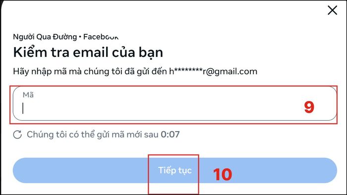 xác thực email