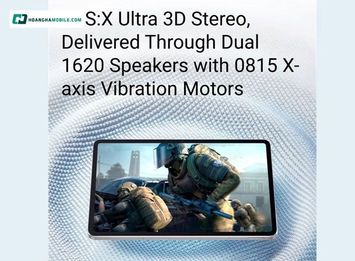 Điểm nhấn đặc biệt của máy tính bảng REDMAGIC Astra Gaming (16GB/512GB) nằm ở hệ thống loa stereo kép đạt chuẩn DTS:X Ultra