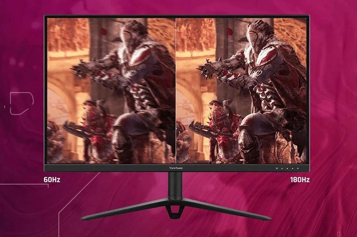 Sự khác biệt với tần số quét 180Hz. Sự khác biệt với tần số quét 180Hz.