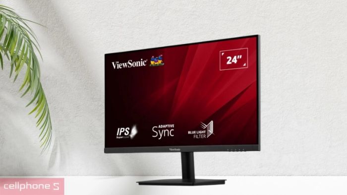 màn hình Viewsonic VA2409-H 24 inch với viền màn hình siêu mỏng, kiểu dáng sang trọng