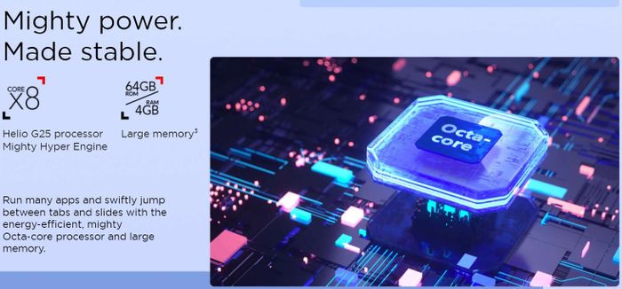 Hệ thống xử lý tám lõi mạnh mẽ của TCL 408