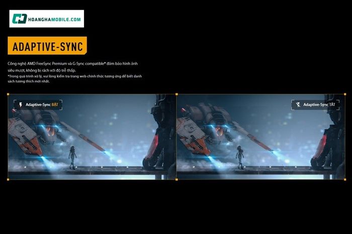 Màn hình ASUS TUF VG259QMR5A được trang bị ELMB Sync và Adaptive-Sync - Xử lý mờ và xé hình cùng lúc