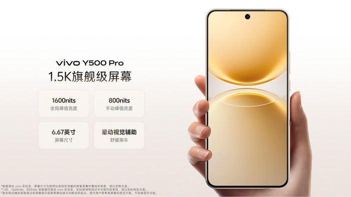 Thông Số Màn Hình Của Vivo Y500 Pro