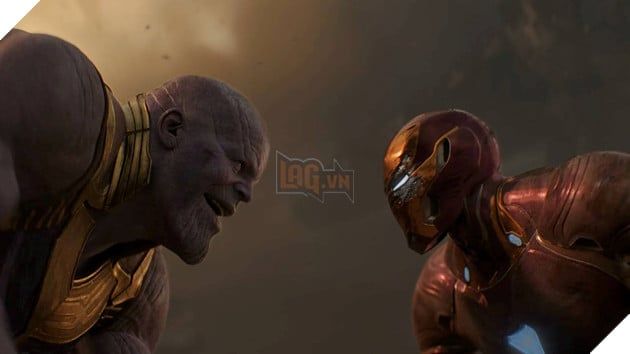 Cảnh Thanos đối đầu với Iron Man.