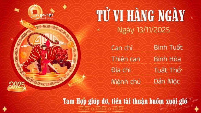 Tử vi ngày 13/11/2025 của tuổi Dần