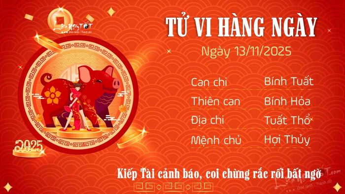 Tử vi hàng ngày 13/11/2025 của Hợi