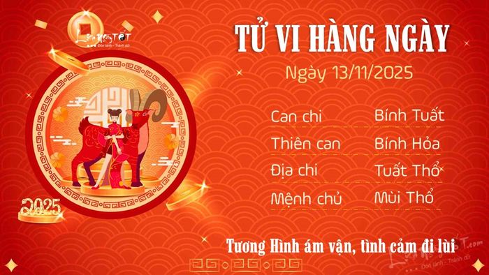 Tử vi hàng ngày 13/11/2025 của tuổi Mùi