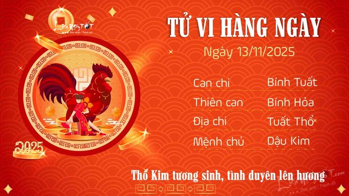 Tử vi hàng ngày 13/11/2025 của tuổi Dậu