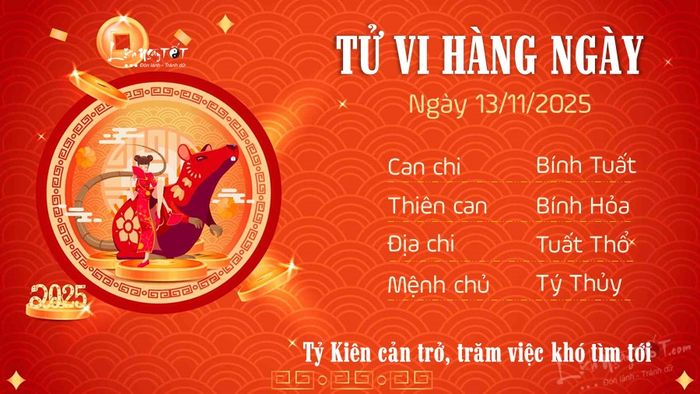 Tử vi hàng ngày 13/11/2025 của tuổi Tý