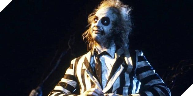 Hình ảnh về tạo hình của Michael Keaton trong vai sao nam Beetlejuice.