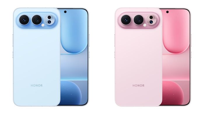 HONOR 500 Pro phiên bản màu Aquamarine và Hồng ánh sao lộ diện với nút chức năng mới dưới nút nguồn