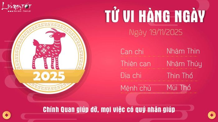 Tu vi hang ngay 19/11/2025 cua Mui