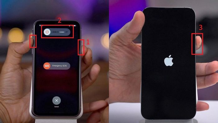 Cách khắc phục tình trạng iPhone sạc lâu đầy bằng cách khởi động lại điện thoại
