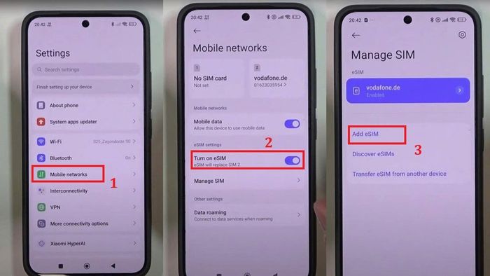 Cách kiểm tra xem điện thoại Xiaomi có hỗ trợ eSIM hay không