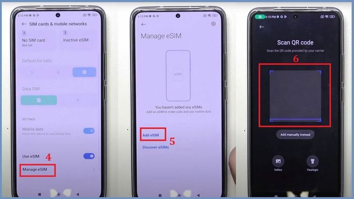 Hướng dẫn cài đặt eSIM trên Xiaomi - Bước 3