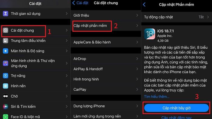 Cách khắc phục tình trạng iPhone sạc lâu đầy pin bằng cách cập nhật hệ điều hành mới nhất