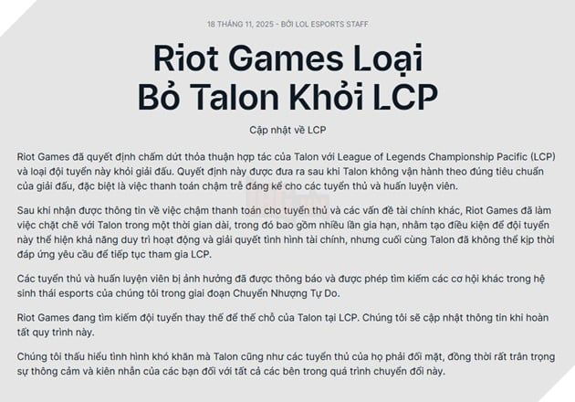 LMHT: Cập Nhật Tình Hình Chuyển Nhượng Tại Khu Vực LCP Trước Mùa Giải 2026 8