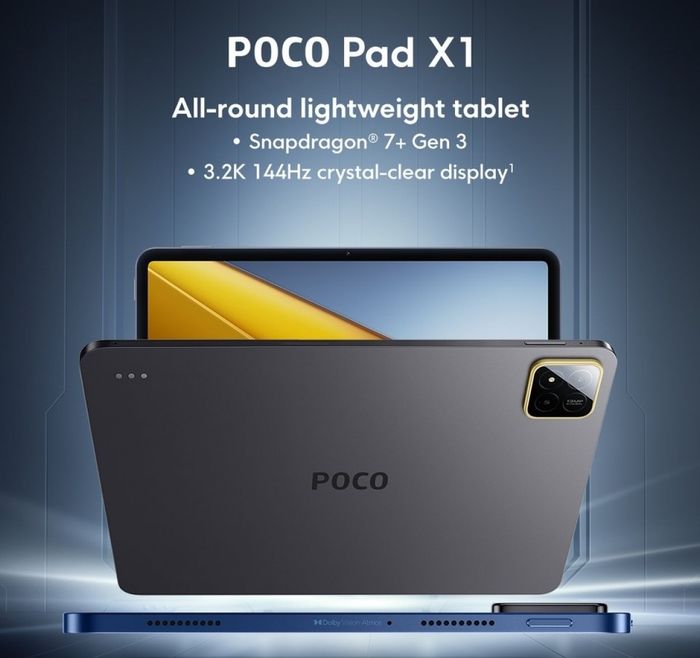 POCO Pad X1 sở hữu thiết kế trẻ trung, hiện đại và vô cùng cuốn hút.