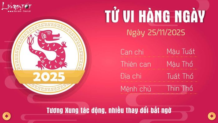 5 Tử vi hàng ngày 25-11-2025 - Tuổi Thìn