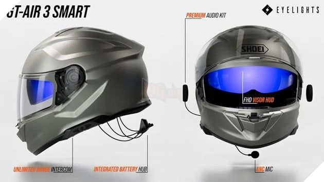 Shoei ra mắt mũ bảo hiểm tích hợp HUD thực tế tăng cường, hiển thị tốc độ, bản đồ... trên kính phiên bản 2