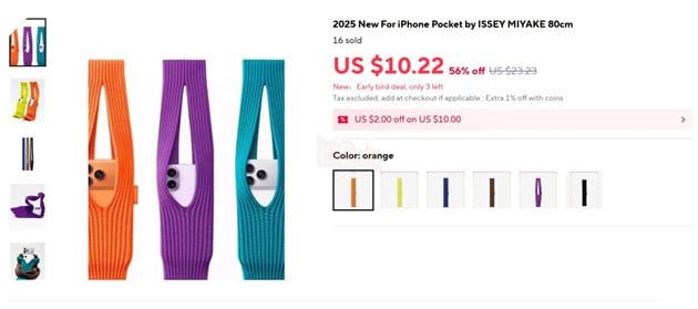iPhone Pocket mới ra mắt nhưng đã xuất hiện hàng nhái với mức giá chỉ 10 USD, thấp hơn 93% so với bản chính hãng.