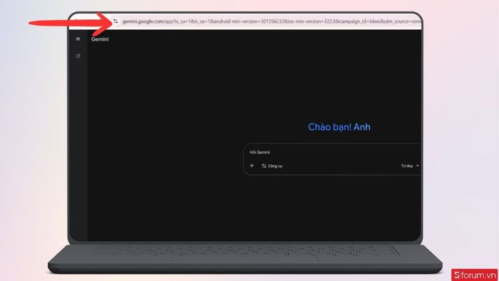 Truy cập vào trang web Gemini để bắt đầu quá trình tạo ảnh 3D.