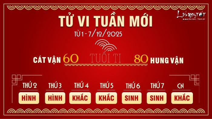 6. Tử vi tuần mới của 12 con giáp từ 1 - 7/12/2025 - Tuổi Tị