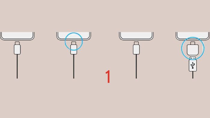 Bước 1 trong quá trình chuyển dữ liệu từ iPhone sang Samsung bằng cáp