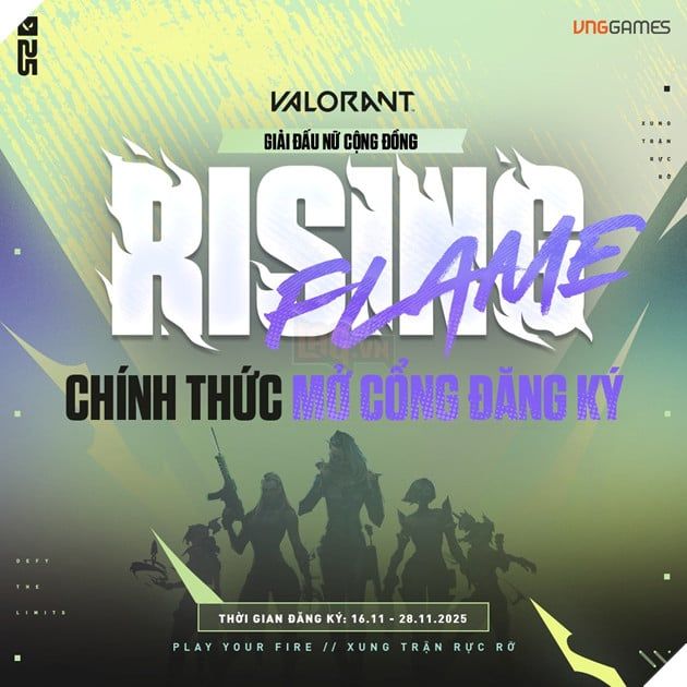 Giải đấu Rising Flame đã chính thức khởi tranh với sự tham gia của 10 đội tuyển VALORANT nữ hàng đầu tại Việt Nam.