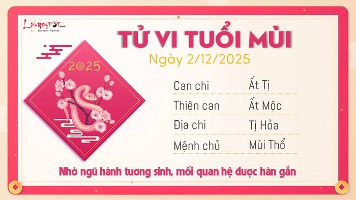 8 Tử vi hàng ngày 2/12/2025 - Mùi