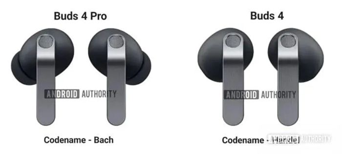 Thiết kế của Galaxy Buds 4 có nhiều điểm tương đồng với Buds 4 Pro.