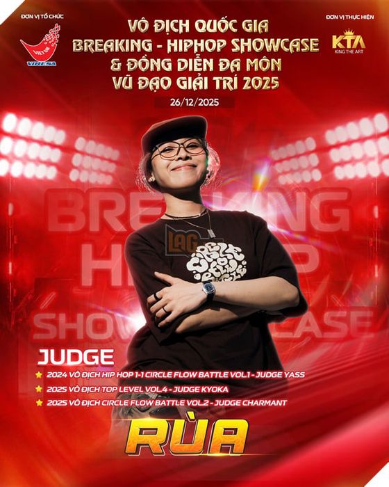 Khánh Thi kết hợp cùng Việt Max, Viết Thành và Linh 3T tại Giải Vô Địch Quốc Gia Breaking - Hiphop Showcase 2025