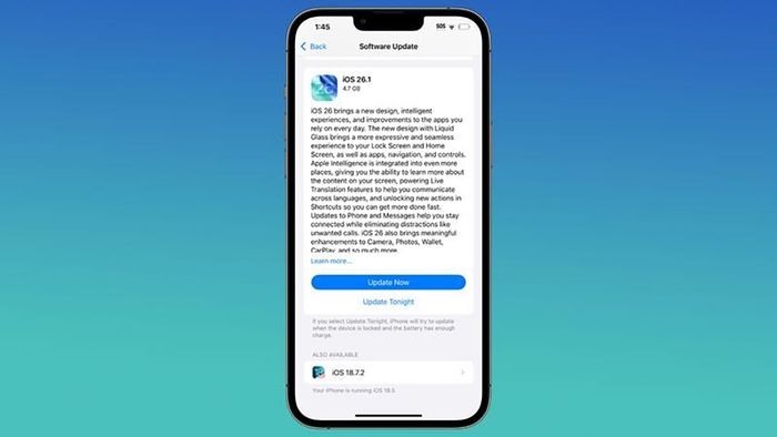 Apple khuyến cáo người dùng iPhone nên nâng cấp từ iOS 18 lên iOS 26