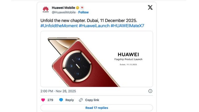 Huawei Mate X7 sắp ra mắt