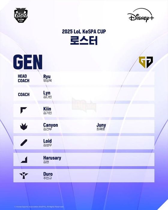 KeSPA Cup 2025: Danh Sách Chính Thức Các Đội Tuyển Tham Gia Giải Đấu Mùa Off-Season 3