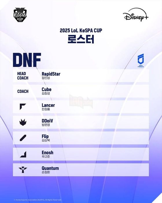 KeSPA Cup 2025: Danh Sách Các Đội Tuyển Tham Gia Giải Đấu Mùa Off-Season 10