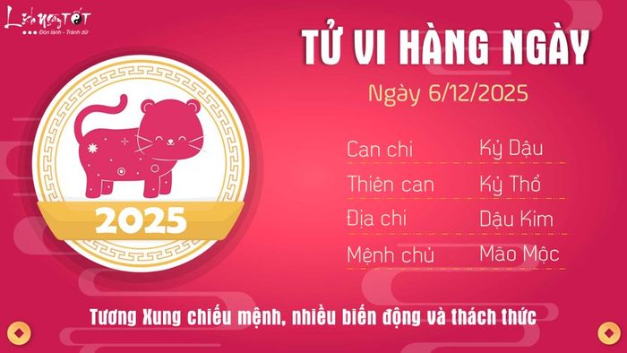 4 Tử vi hàng ngày 6/12/2025 - Mão