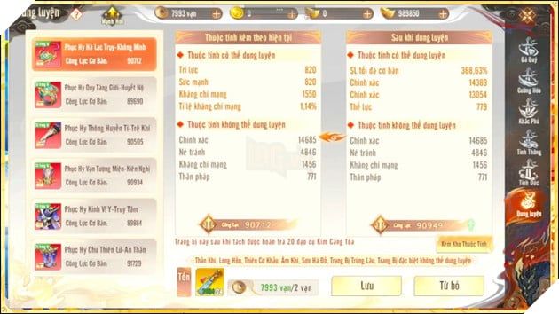 Dung luyện tẩy điểm để tạo dựng bộ Phục Hy độc nhất của bạn