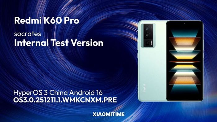 Bản dựng mới xuất hiện, xác nhận Redmi K60 Pro sắp được nâng cấp lên HyperOS 3