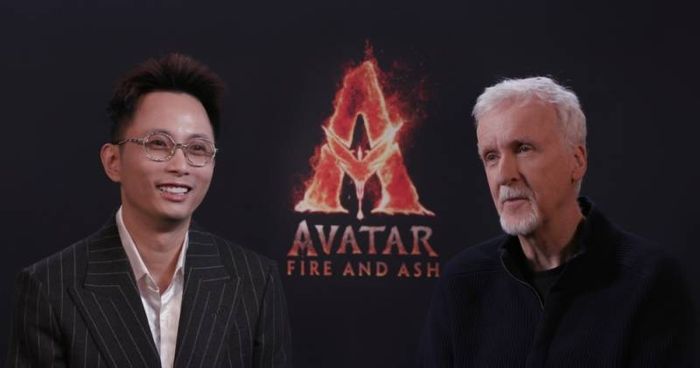 Rhymastic có dịp gặp gỡ đạo diễn James Cameron tại sự kiện công chiếu Avatar 3: Lửa và Tro Tàn