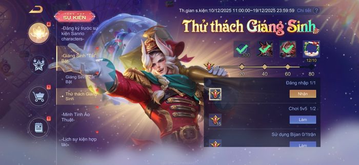 Sự kiện Thử Thách Giáng Sinh mang đến những vật phẩm cực kỳ hấp dẫn