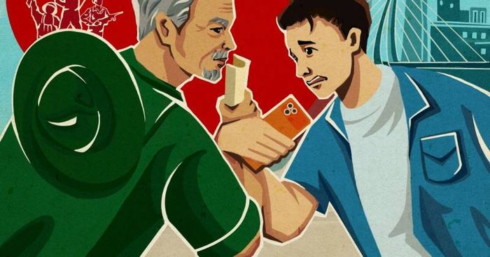 Poster đầu tiên của Nghỉ Hè Sợ Nghỉ Hưu mang đậm phong cách tranh cổ động