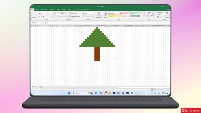 Tạo hình cơ bản cho cây thông Noel