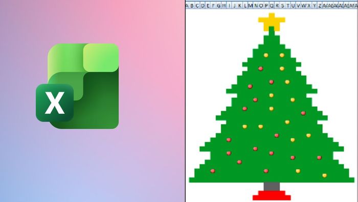 Cách tạo cây thông Noel bằng Excel chi tiết