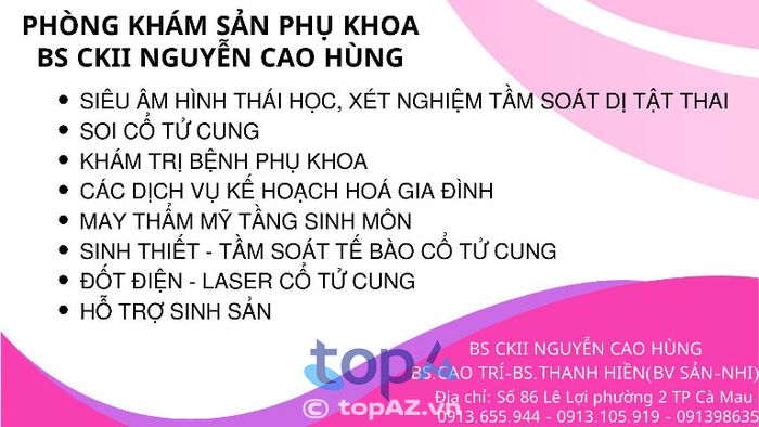 Phòng khám Sản Phụ Khoa BS Nguyễn Cao Hùng – Phường An Xuyên