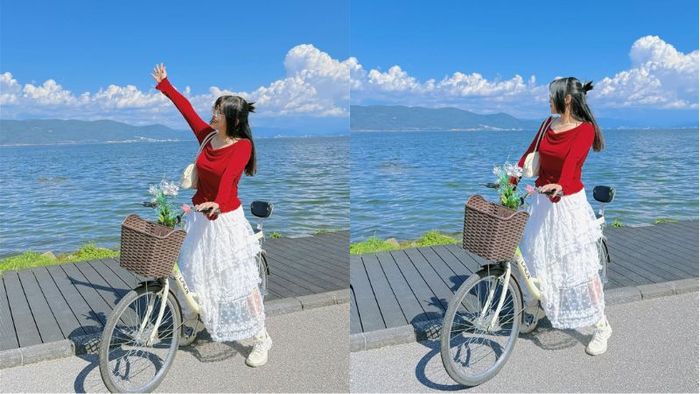 Đạp xe quanh hồ Nhĩ Hải là hoạt động không thể thiếu