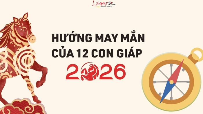 Hướng may mắn của 12 con giáp năm 2026