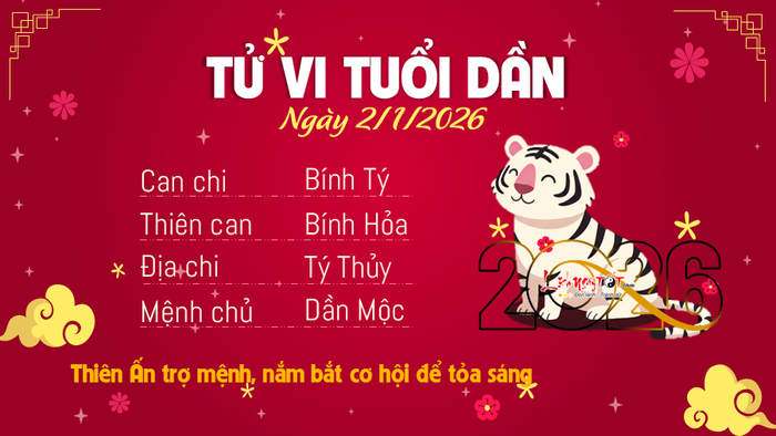 Tử vi hàng ngày 2/1/2026 - Dần